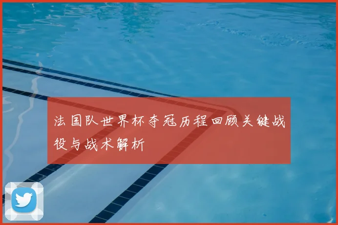 法国队世界杯夺冠历程回顾关键战役与战术解析